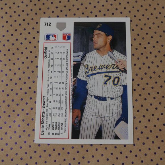Dante Bichette #712 Baseball Card - Picture 2 of 2